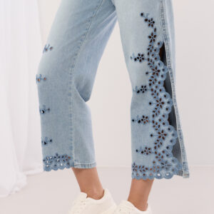 Ażurowe Jeansy z haftem boho HIT!!
