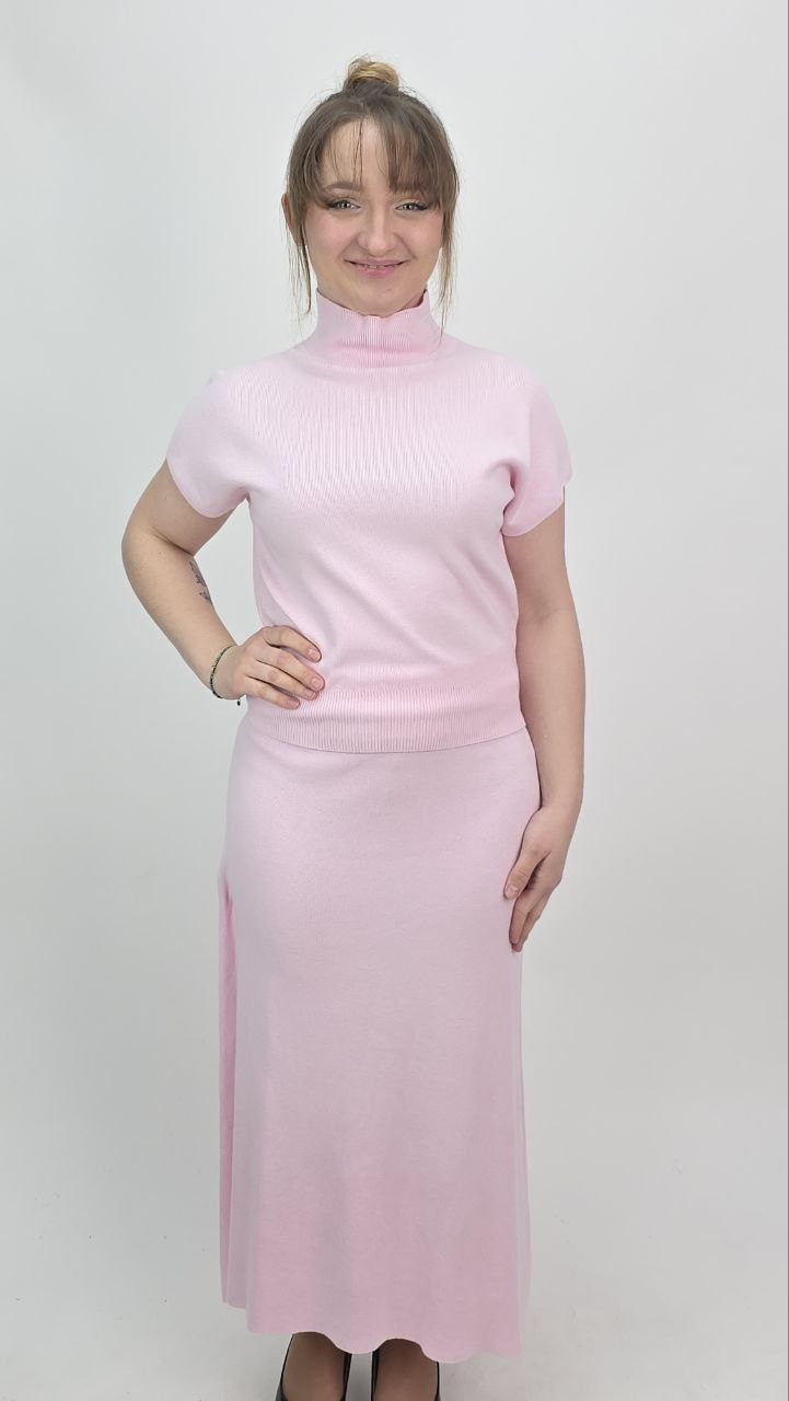 Komplet Dzianinowy Pink Chic, rozmiar uniwersalny