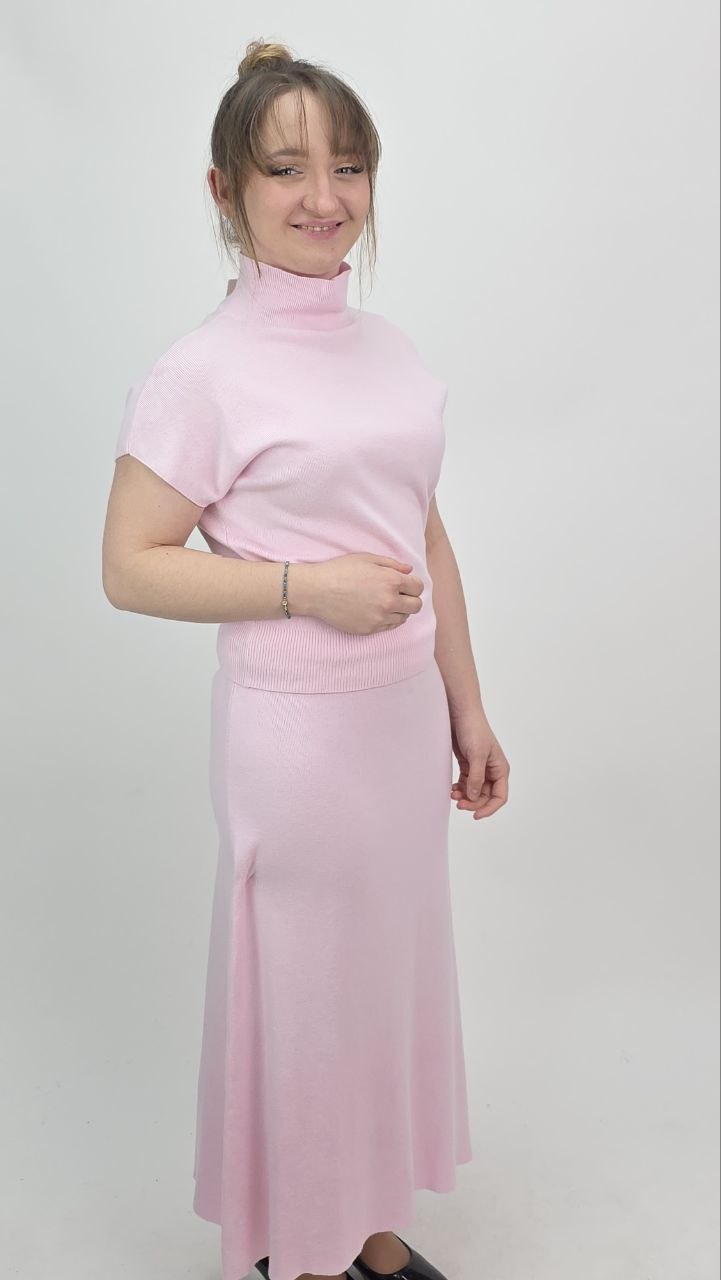Komplet Dzianinowy Pink Chic, rozmiar uniwersalny - obrazek 2