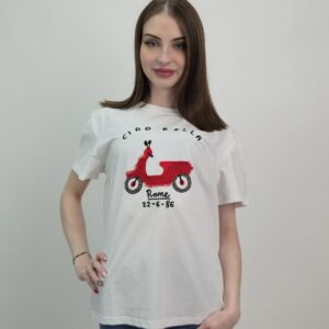 MUST HAVE!! T-shirt damski Ciao Bella skuter