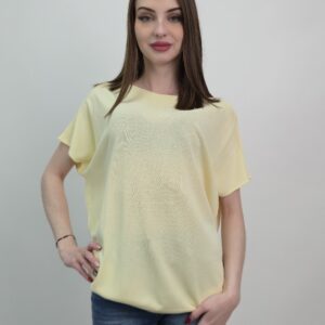 Bluzka biurowa damska żółta elegancka i lekka