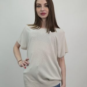 Bluzka damska do biura kremowa elegancka