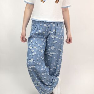Spodnie damskie w kwiatki wide leg
